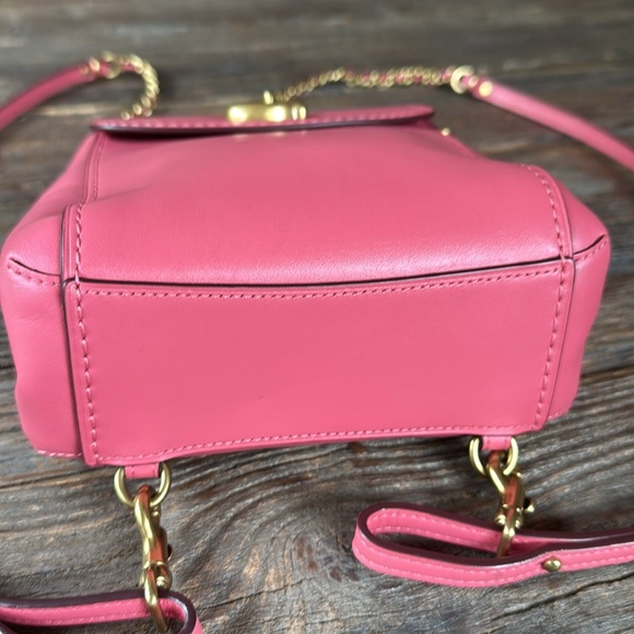 Coach Parker convertible backpack adjustable straps Orchid Pink leather EUC - Picture 7 of 16